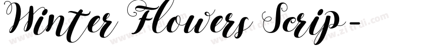 Winter Flowers Scrip字体转换